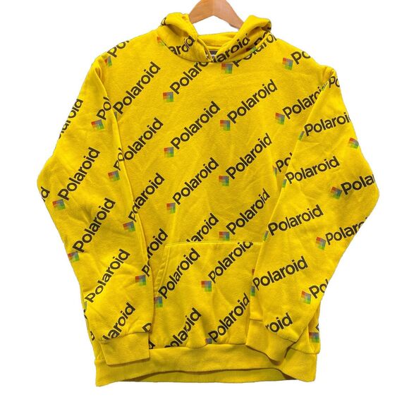 Polaroid Hoodie Sweatshirt Pullover Printed All Over Spellout Camera - Picture 8 of 8